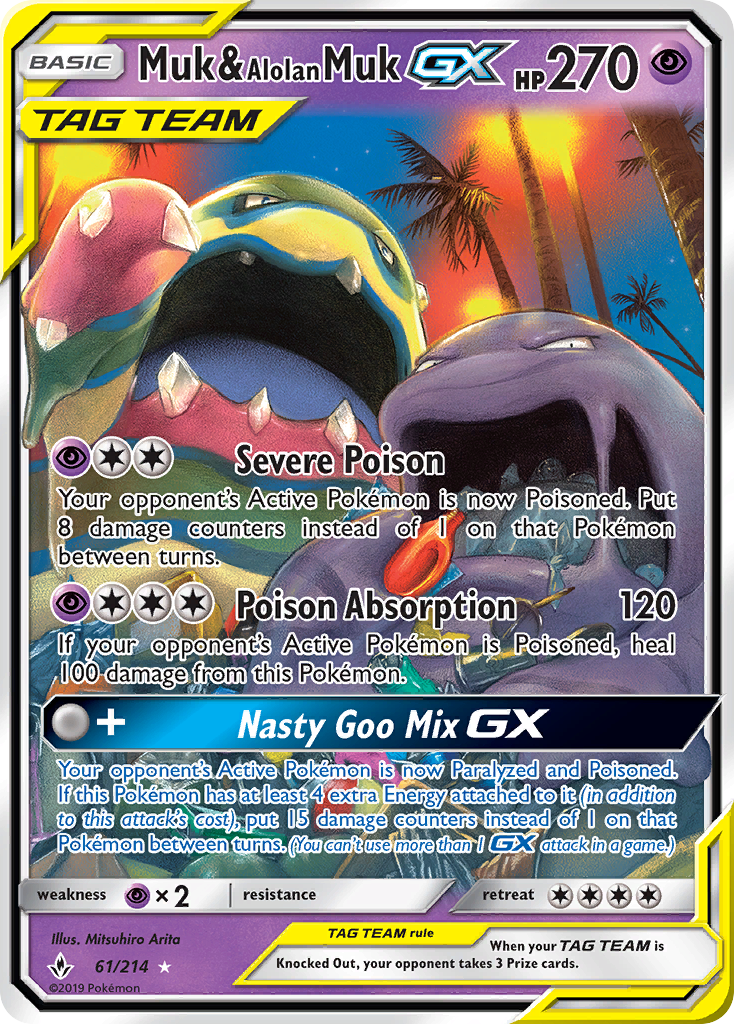 Muk & Alolan Muk GX (61/214) [Sun & Moon: Unbroken Bonds] | Game Haven TX