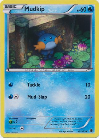 Mudkip (33/160) (Sheen Holo) [XY: Primal Clash] | Game Haven TX