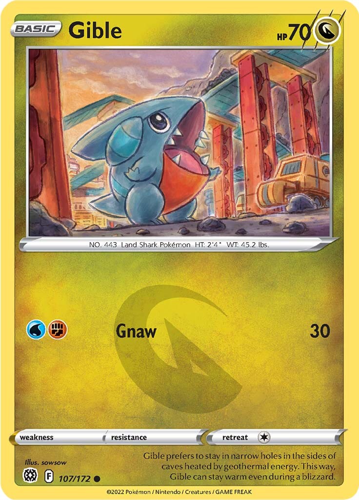 Gible (107/172) [Sword & Shield: Brilliant Stars] | Game Haven TX
