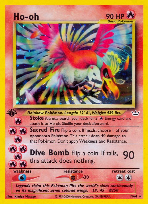 Ho-oh (7/64) [Neo Revelation 1st Edition] | Game Haven TX