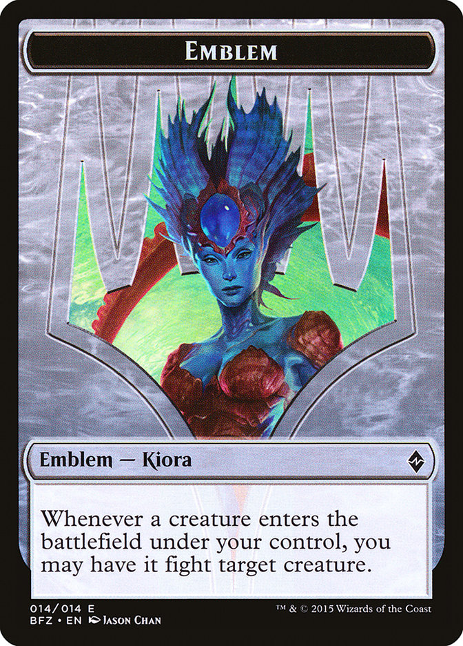 Kiora, Master of the Depths Emblem [Battle for Zendikar Tokens] | Game Haven TX