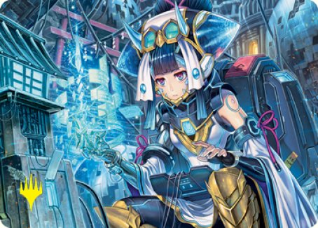 Covert Technician Art Card (Gold-Stamped Signature) [Kamigawa: Neon Dynasty Art Series] | Game Haven TX