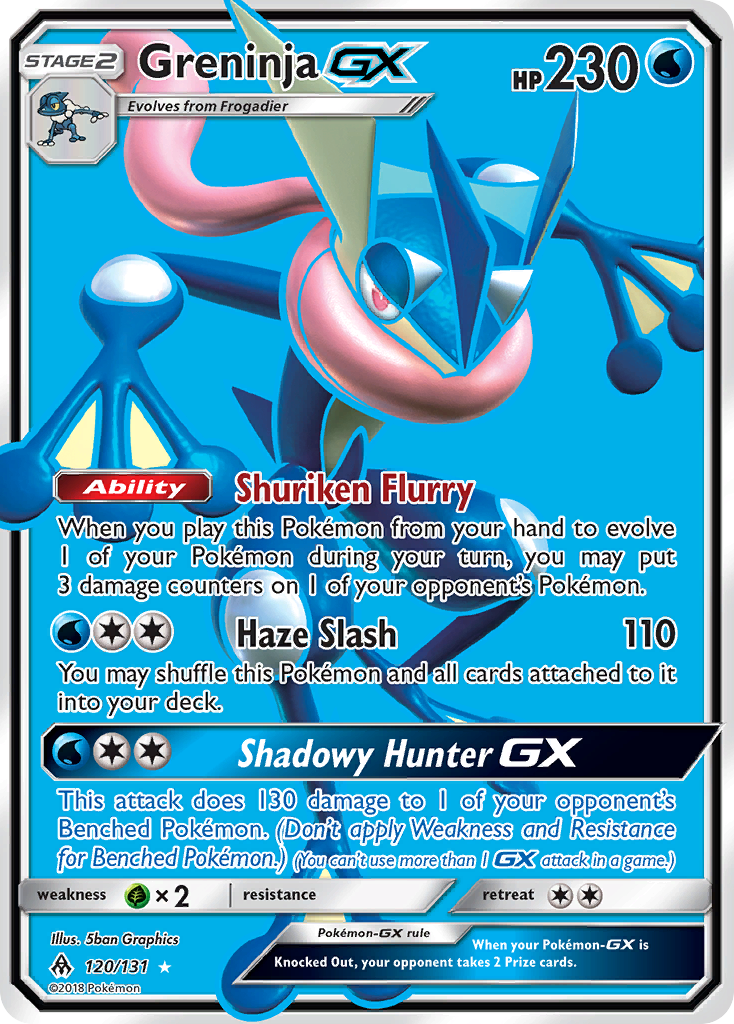 Greninja GX (120/131) [Sun & Moon: Forbidden Light] | Game Haven TX