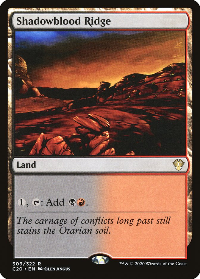 Shadowblood Ridge [Commander 2020] | Game Haven TX