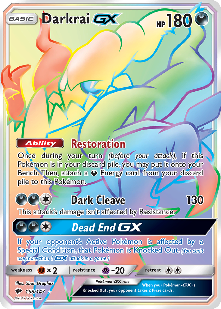 Darkrai GX (158/147) [Sun & Moon: Burning Shadows] | Game Haven TX