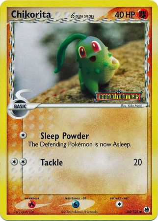 Chikorita (44/101) (Delta Species) (Stamped) [EX: Dragon Frontiers] | Game Haven TX