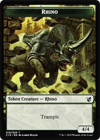 Rhino // Egg Double-sided Token [Commander 2019 Tokens] | Game Haven TX