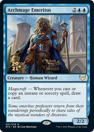Archmage Emeritus (Prerelease) [Strixhaven: School of Mages Prerelease Promos] | Game Haven TX