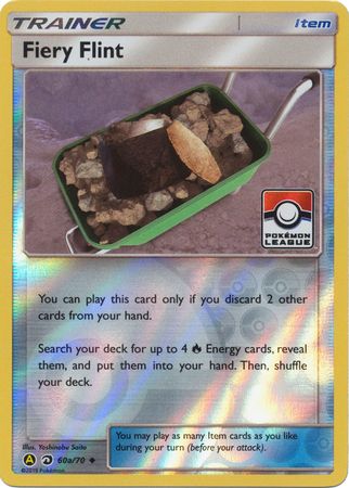 Fiery Flint (60a/70) (League Promo) [Sun & Moon: Dragon Majesty] | Game Haven TX