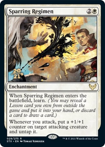 Sparring Regimen (Prerelease) [Strixhaven: School of Mages Prerelease Promos] | Game Haven TX