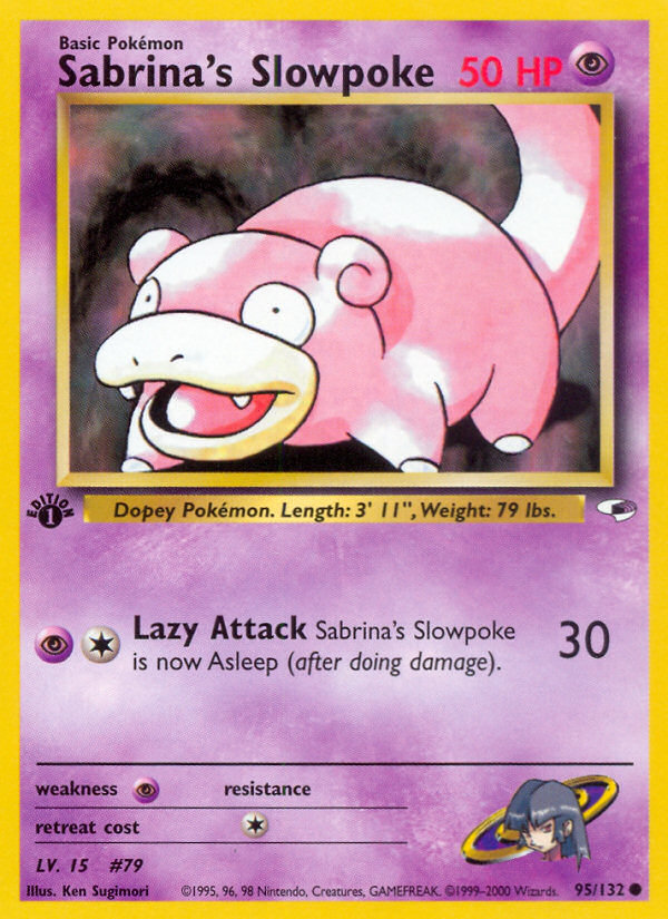 Sabrina's Slowpoke (95/132) [Gym Heroes 1st Edition] | Game Haven TX