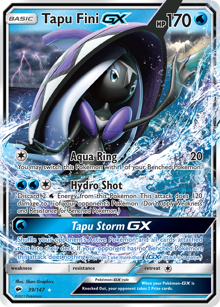 Tapu Fini GX (39/147) [Sun & Moon: Burning Shadows] | Game Haven TX