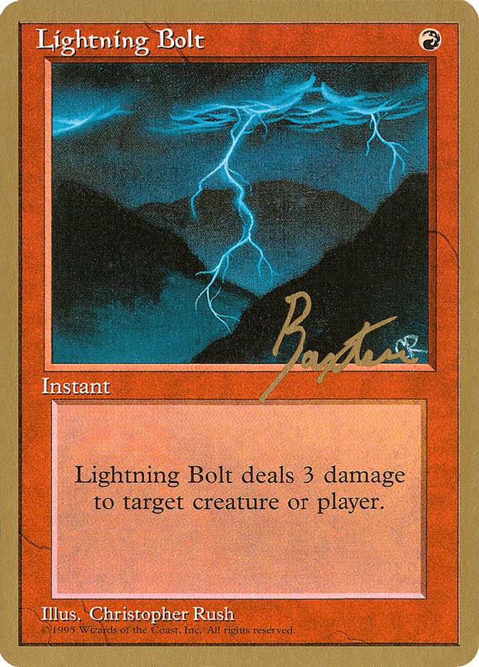 Lightning Bolt (George Baxter) [Pro Tour Collector Set] | Game Haven TX