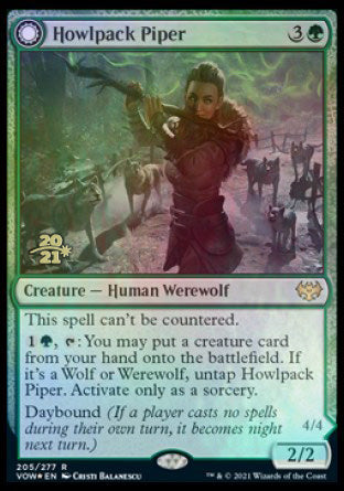 Howlpack Piper // Wildsong Howler [Innistrad: Crimson Vow Prerelease Promos] | Game Haven TX