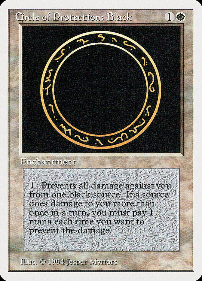 Circle of Protection: Black [Summer Magic / Edgar] | Game Haven TX