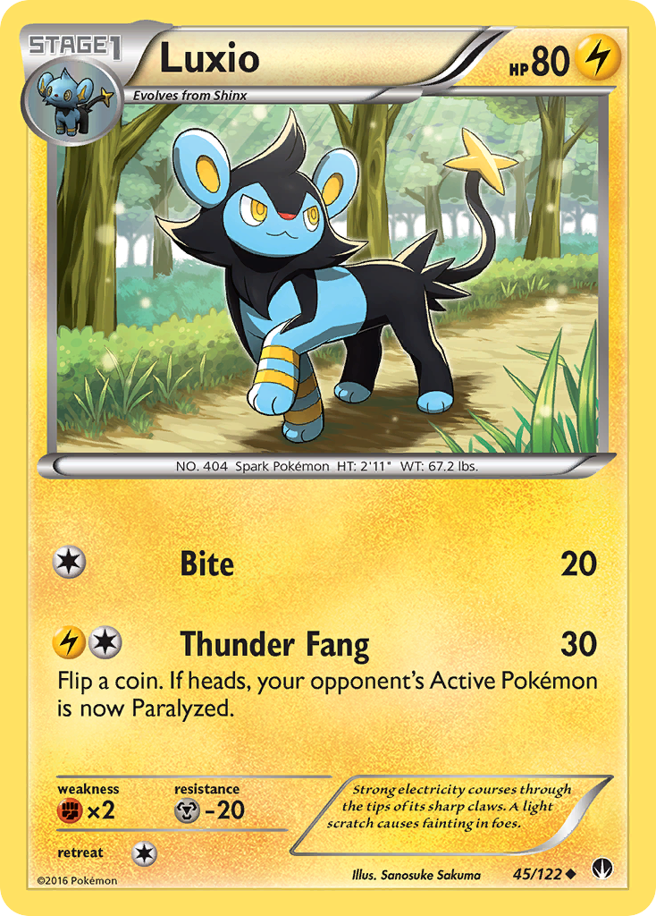 Luxio (45/122) [XY: BREAKpoint] | Game Haven TX