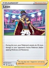 Leon (154/185) (Theme Deck Exclusive) [Sword & Shield: Vivid Voltage] | Game Haven TX
