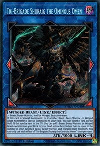 Tri-Brigade Shuraig the Ominous Omen [PHRA-EN048] Secret Rare | Game Haven TX