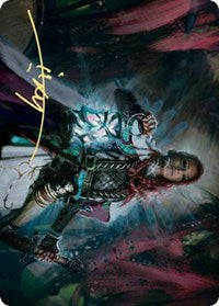 Tergrid, God of Fright Art Card (Gold-Stamped Signature) [Kaldheim: Art Series] | Game Haven TX