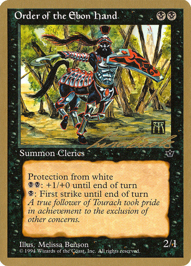 Order of the Ebon Hand (Benson) (Leon Lindback) [Pro Tour Collector Set] | Game Haven TX