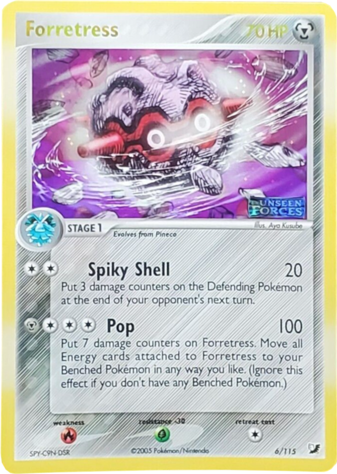 Forretress (6/115) (Stamped) [EX: Unseen Forces] | Game Haven TX