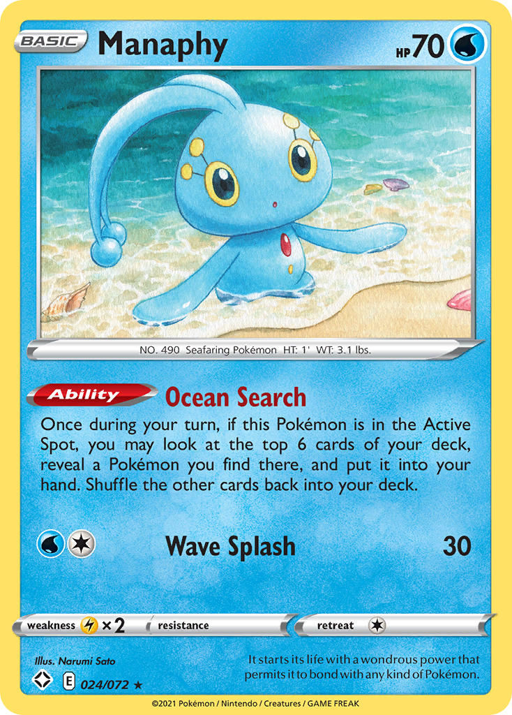 Manaphy (024/072) [Sword & Shield: Shining Fates] | Game Haven TX