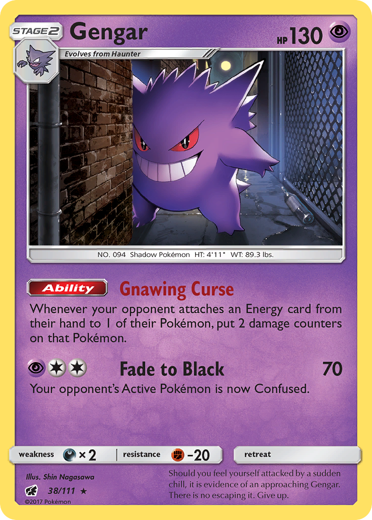Gengar (38/111) [Sun & Moon: Crimson Invasion] | Game Haven TX