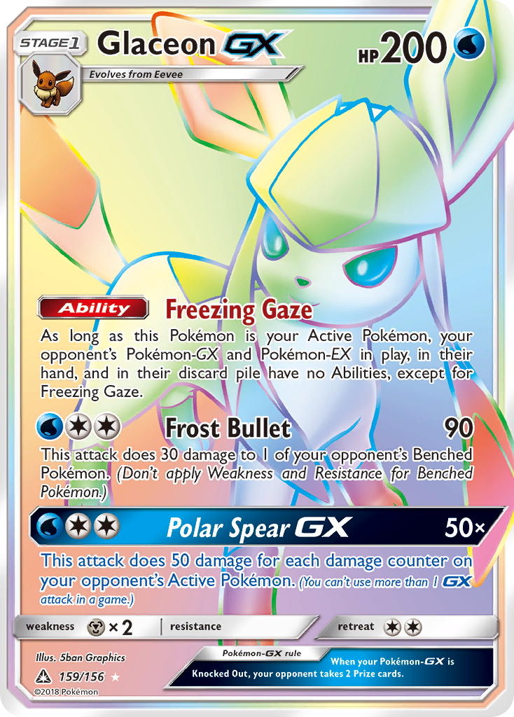 Glaceon GX (159/156) [Sun & Moon: Ultra Prism] | Game Haven TX