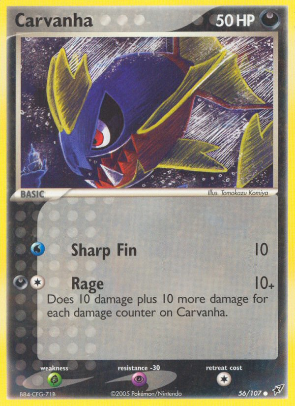 Carvanha (56/107) [EX: Deoxys] | Game Haven TX