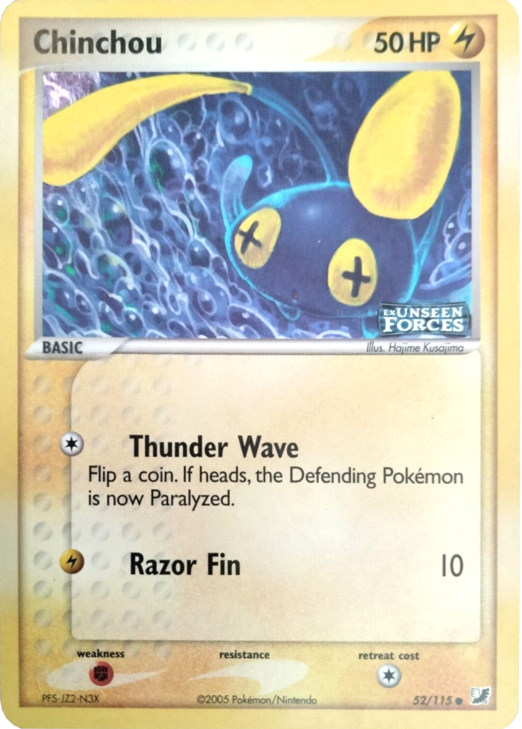 Chinchou (52/115) (Stamped) [EX: Unseen Forces] | Game Haven TX