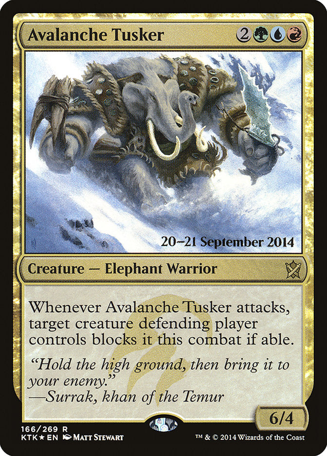 Avalanche Tusker [Khans of Tarkir Promos] | Game Haven TX