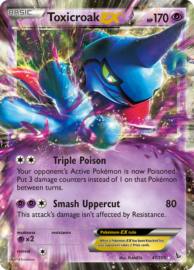 Toxicroak EX (41/106) [XY: Flashfire] | Game Haven TX