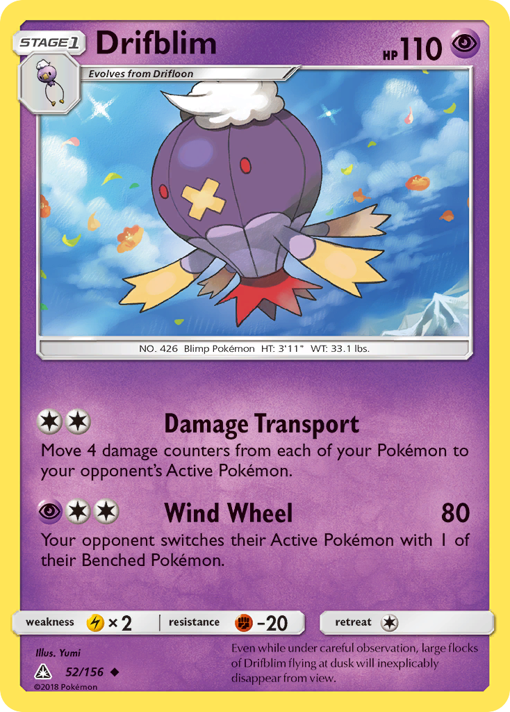 Drifblim (52/156) [Sun & Moon: Ultra Prism] | Game Haven TX