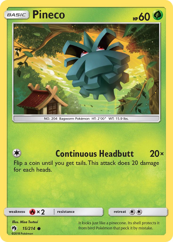 Pineco (15/214) [Sun & Moon: Lost Thunder] | Game Haven TX