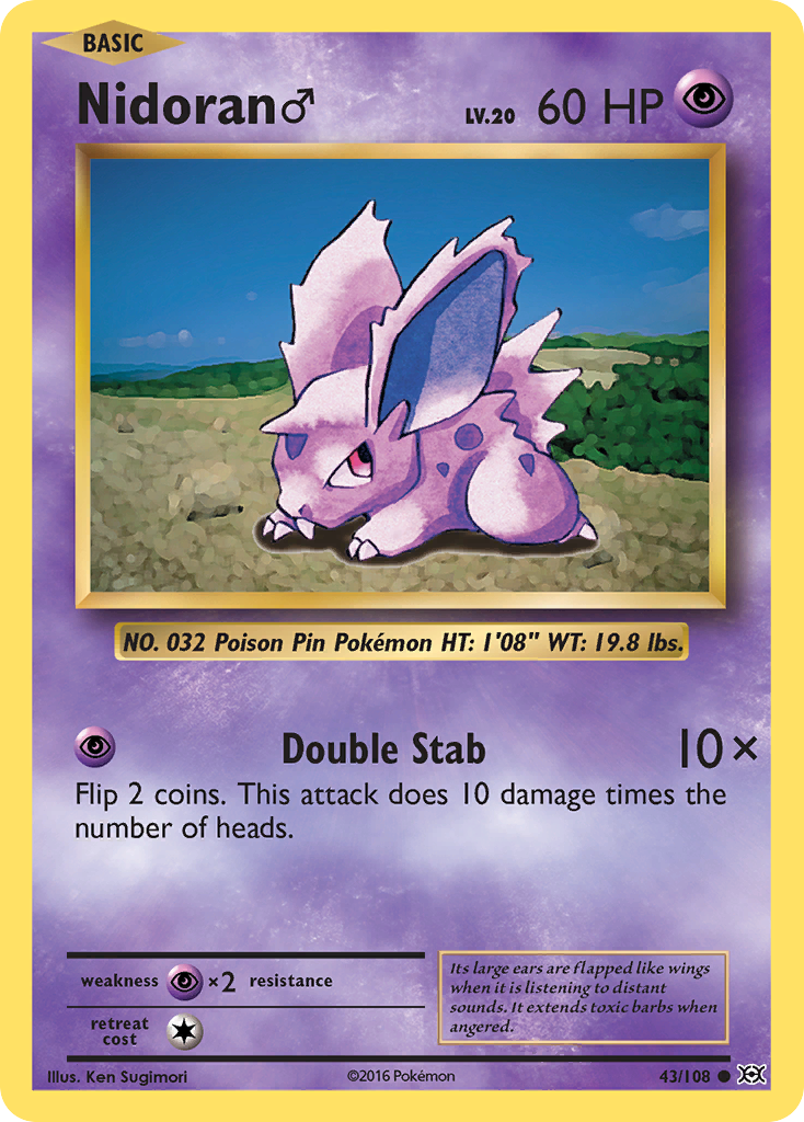 Nidoran (43/108) (Male) [XY: Evolutions] | Game Haven TX