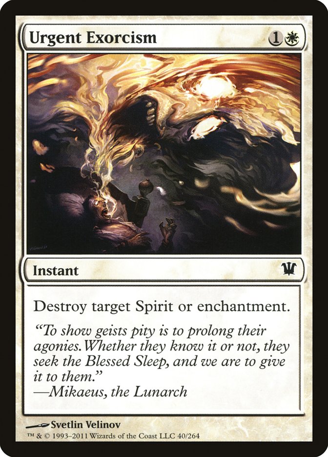 Urgent Exorcism [Innistrad] | Game Haven TX