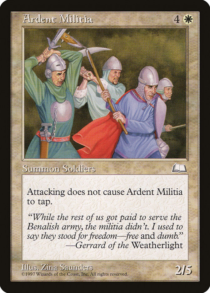 Ardent Militia [Weatherlight] | Game Haven TX