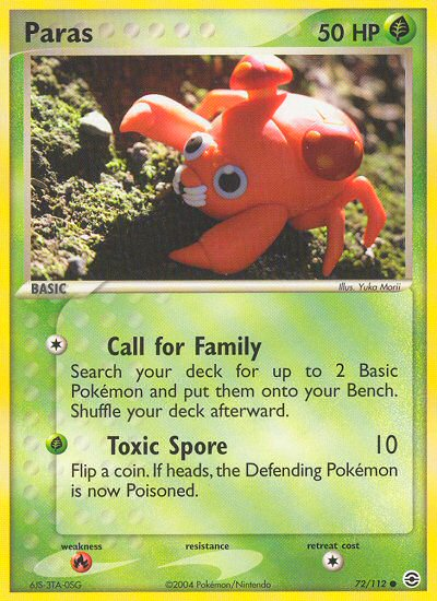 Paras (72/112) [EX: FireRed & LeafGreen] | Game Haven TX