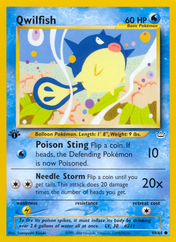 Qwilfish (49/64) [Neo Revelation 1st Edition] | Game Haven TX
