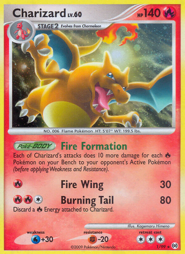 Charizard (1/99) (Cracked Ice Holo) [Platinum: Arceus] | Game Haven TX