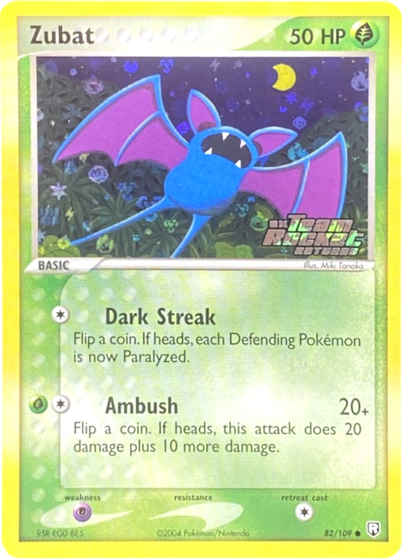 Zubat (82/109) (Stamped) [EX: Team Rocket Returns] | Game Haven TX