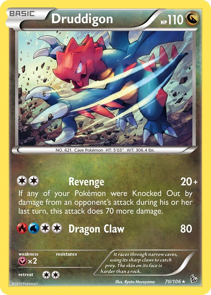 Druddigon (70/106) (Theme Deck Exclusive) [XY: Flashfire] | Game Haven TX