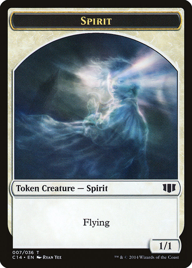 Soldier // Spirit Double-sided Token [Commander 2014 Tokens] | Game Haven TX