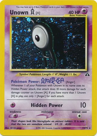 Unown [A] (14/75) [Neo Discovery Unlimited] | Game Haven TX