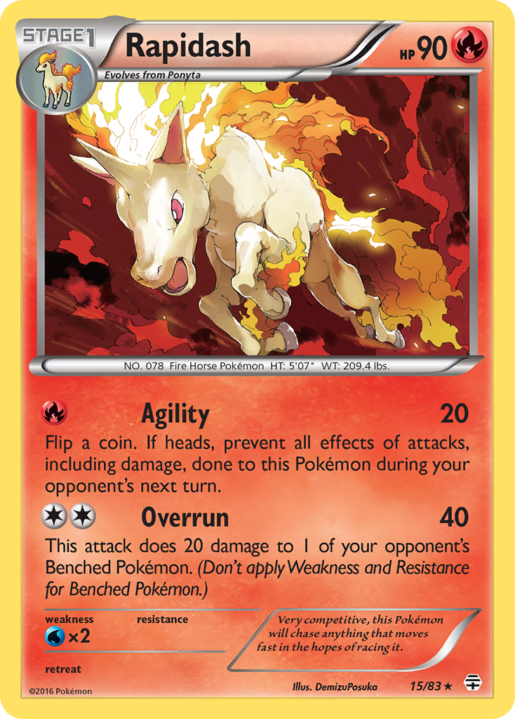 Rapidash (15/83) [XY: Generations] | Game Haven TX