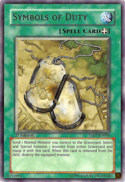 Symbols of Duty [TAEV-EN060] Rare | Game Haven TX
