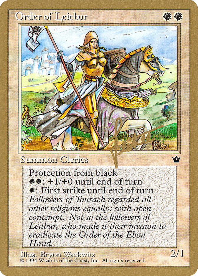 Order of Leitbur (Female) (Bertrand Lestree) [Pro Tour Collector Set] | Game Haven TX