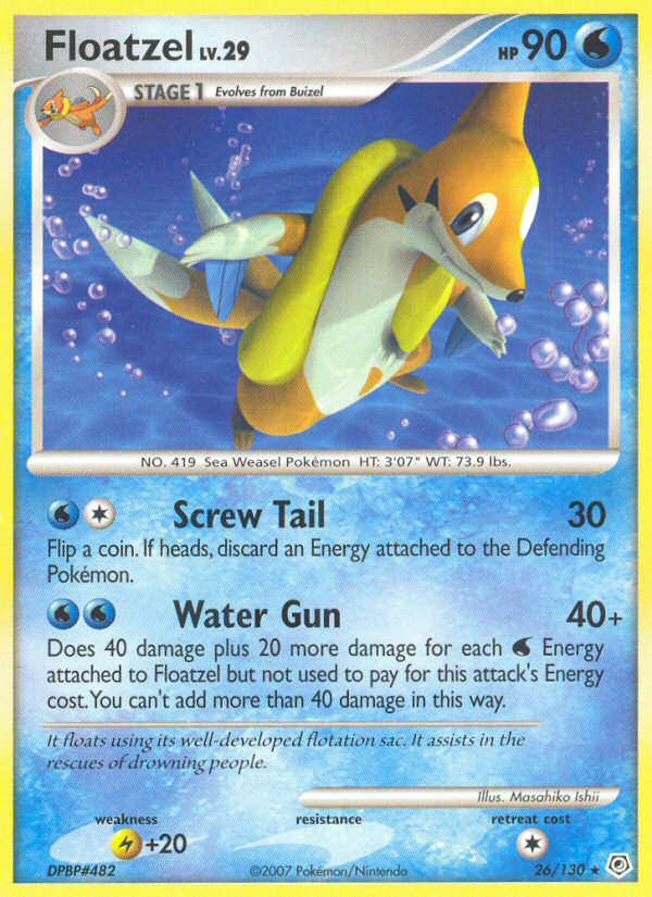 Floatzel (26/130) [Diamond & Pearl: Base Set] | Game Haven TX