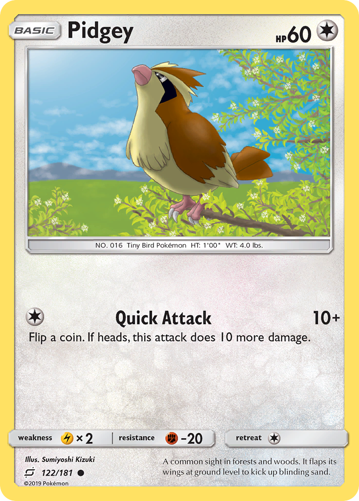 Pidgey (122/181) [Sun & Moon: Team Up] | Game Haven TX