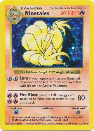 Ninetales (12/102) [Base Set Shadowless Unlimited] | Game Haven TX